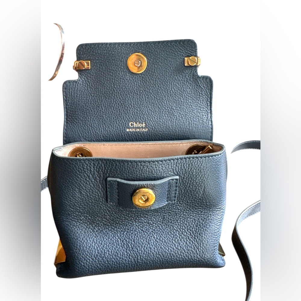 Chloe Clare Navy Mini Crossbody Bag - Picture 6 of 8